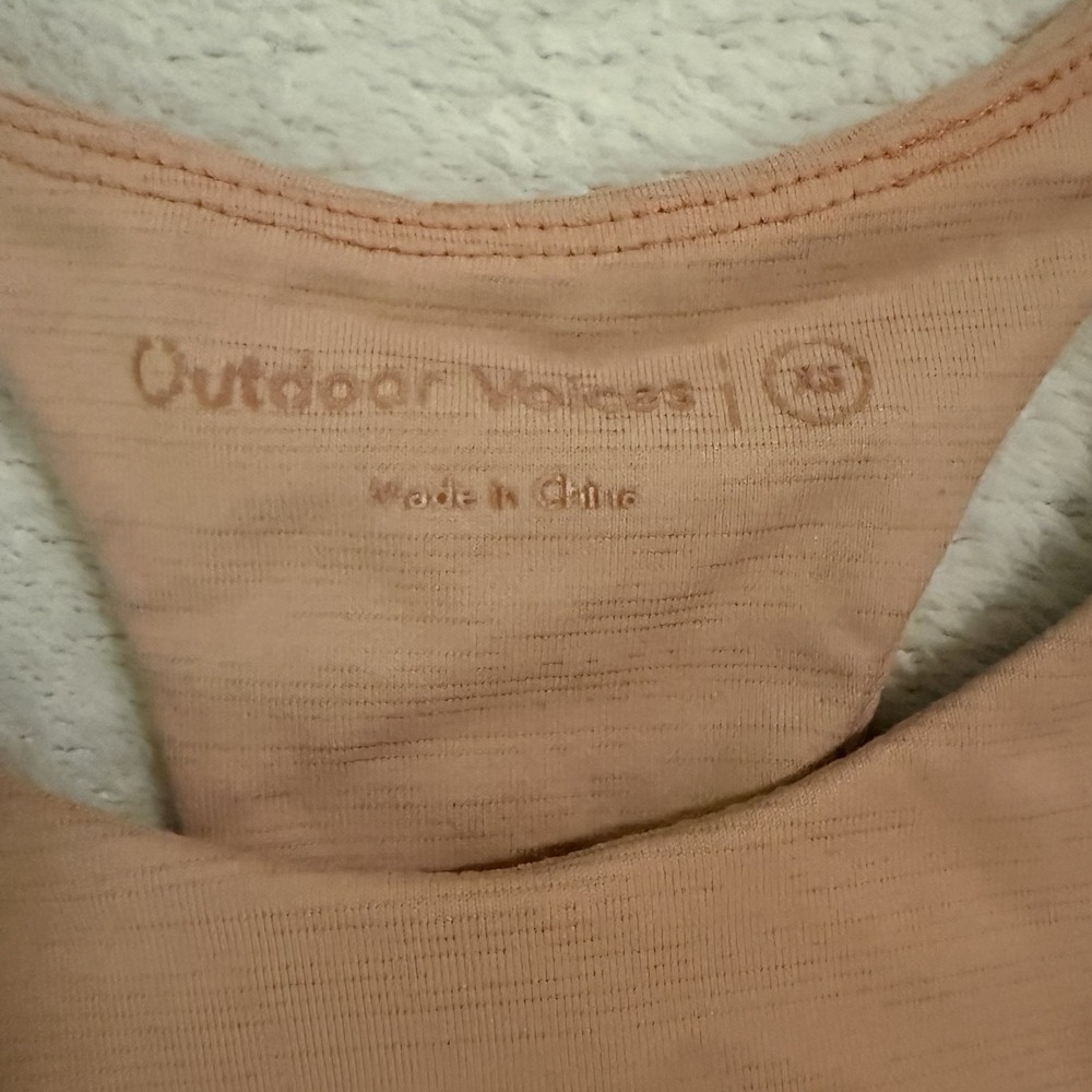 Outdoor Voices Techsweat Crop Top in Poppy Size XS Sports Bra Fitted Tank Gym - Picture 4 of 5